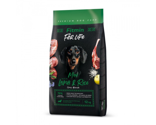 Fitmin dog For Life Lamb & Rice Mini/ гіпоалергенний комплексний корм для дорослих собак ( ягня з рисом), 12кг