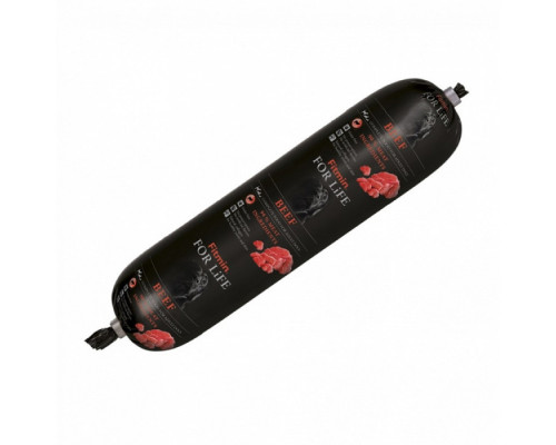 Fitmin dog For Life sausage beef 900 г/ повнораціонний консервований корм для собак у вигляді ковбаси яловичина