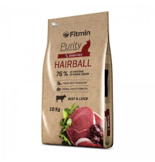 Fitmin cat Purity Hairball/ комплексний корм для дорослих довгошерстних котів (яловичина та печінка), 1,5 кг