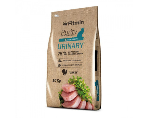 Fitmin cat Purity Urinary/ комплексний корм для дорослих котів з позитивним ефектом на сечову систему (індичка), 400 г