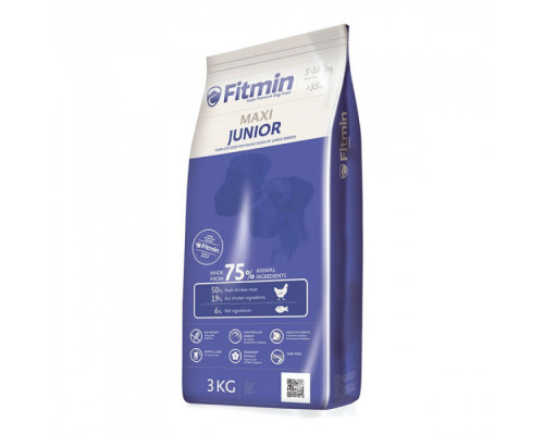 Fitmin dog maxi junior / повноцінний корм для цуценят великих і гігантських порід віком від 5-ти до 18-ти місяців, 12кг