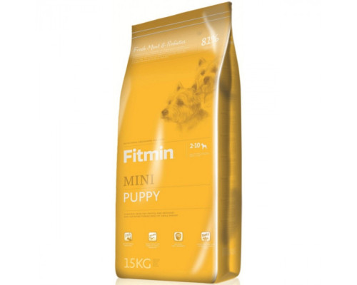 Fitmin dog mini puppy 1,5 kg / повноцінний корм для цуценят від 2-х до 10-ти місяців, вагітних і лактуючих сук малих порід, 1,5 кг