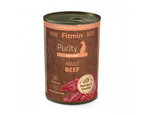 Fitmin dog Purity tin beef 400 г/ холістик консерва для собак яловичина