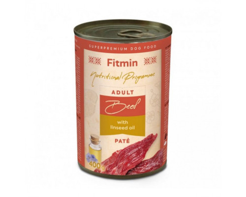 Fitmin Nutrition Program Tin beef with linseed oil 400g/ консерва для собак яловичина з лляною олією