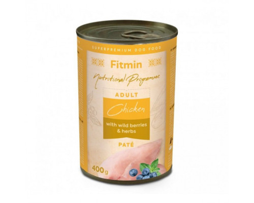 Fitmin Nutrition Program Tin chicken with wild berries and herbs 400 g/ консерва для собак з курятиною та лісовими ягодами
