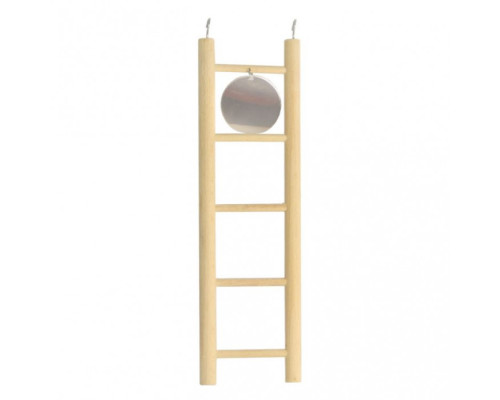 Драбинка дерев'яна з дзеркалом (20 см)