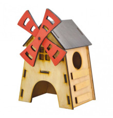 Домик для хомяка "Ветряная мельница" (13х15х20см)