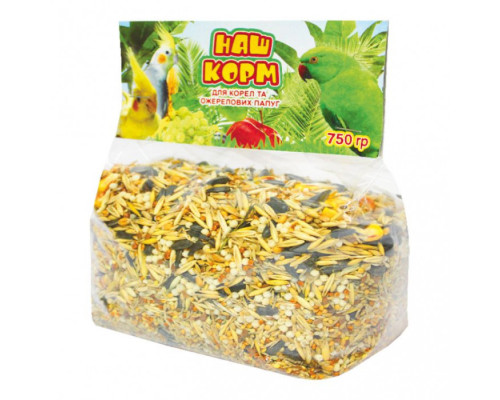 Наш Корм для корел та ожерелових папуг 750 г