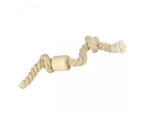 Канат для лазіння 2 вузли, бавовна, дерево (14мм / 25см)