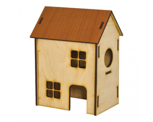 Будинок 2-х поверх. для хом’яка (колір), 13см х 9см х 18см