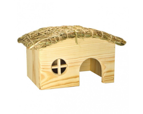 Будинок під соломою для шиншил (25*15*15см)