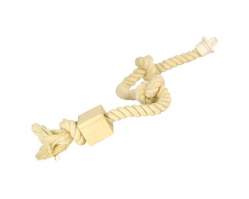 Канат для лазіння 3 вузли , бавовна, дерево (14мм / 35см)