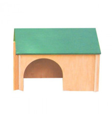 Домик для кроликов (цвет, дерево)