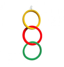 Іграшка для папуг "3 кільця" (дерево)