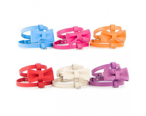 Нагрудники для малих тварин з натуральної шкіри "Метелик"