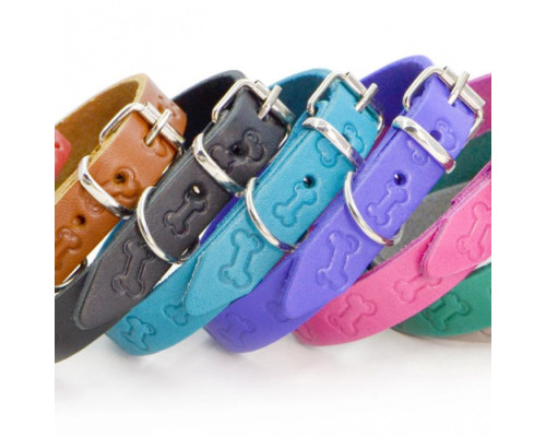 Нашийники шкіряні з тисненням ОТ "Кісточки"