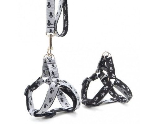 Комплект капроновий (нагрудник+повід) “Лапки”