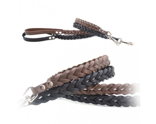 Повід шкіряний плетений ПП