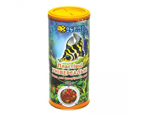 Пластівці універсальні для риб, ТМ "ОСКАР", туба 200г