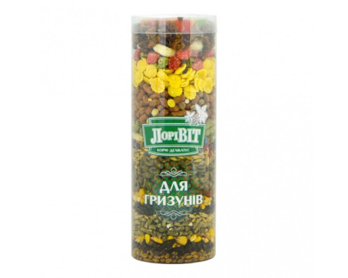 Лорівіт корм -ДЕЛІКАТЕС для гризунів, прозора туба